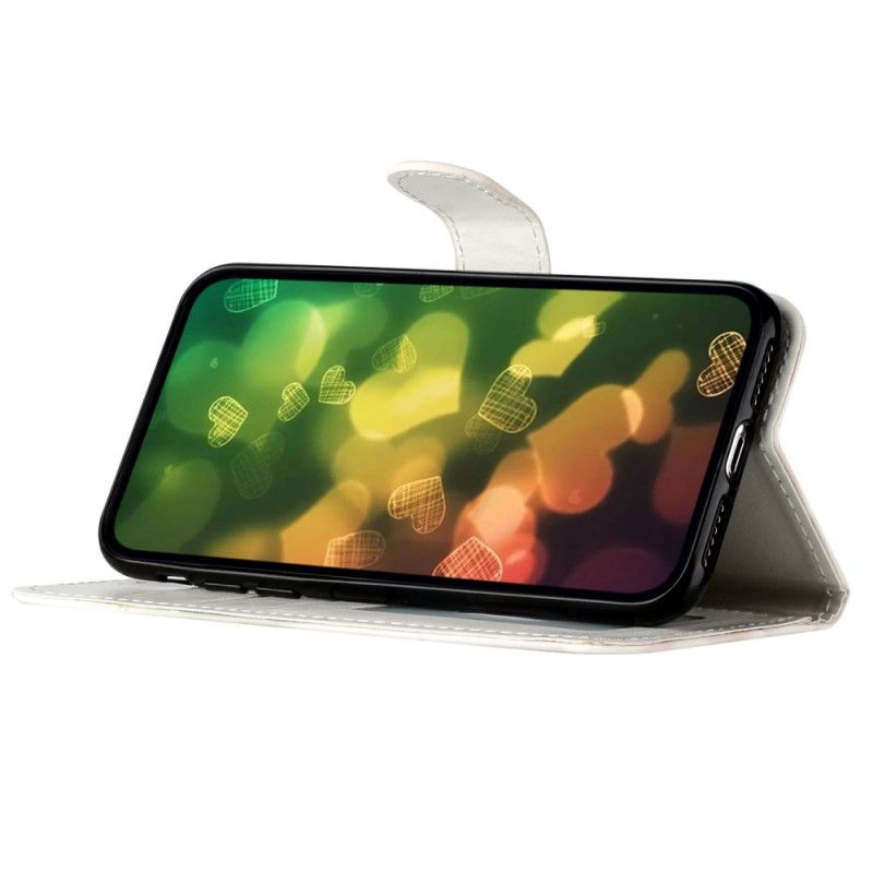 Kožený Kryt iPhone 16 Pro Max Pár Vlků S Popruhy