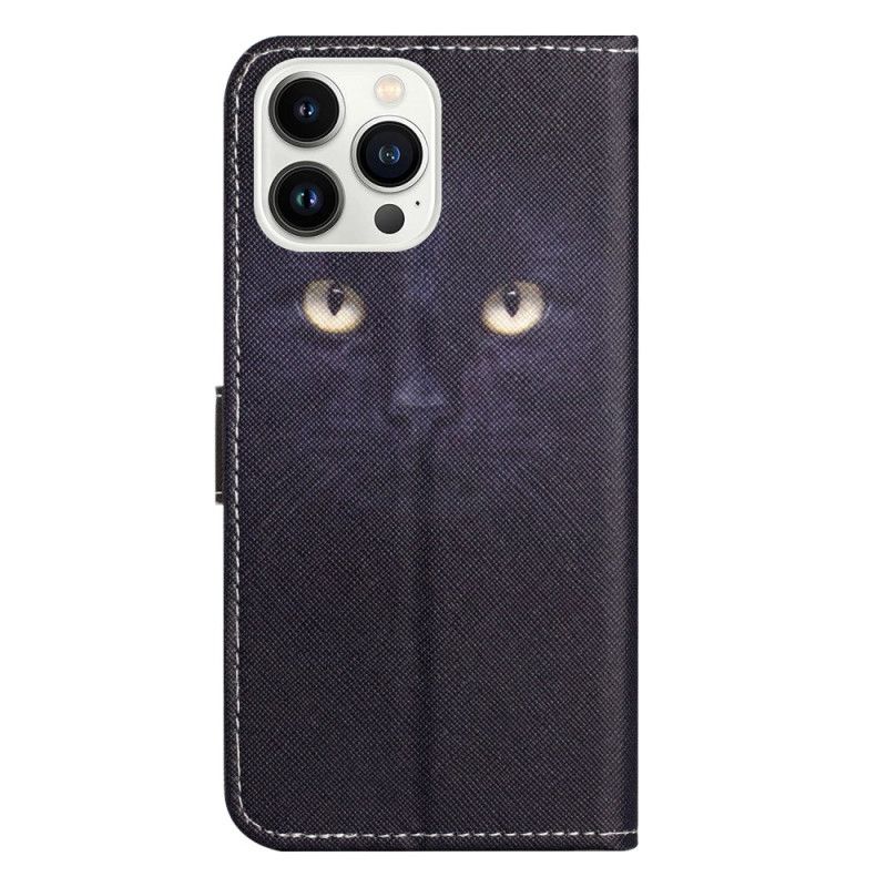 Kožený Kryt iPhone 16 Pro Max Strappy Cat Eyes