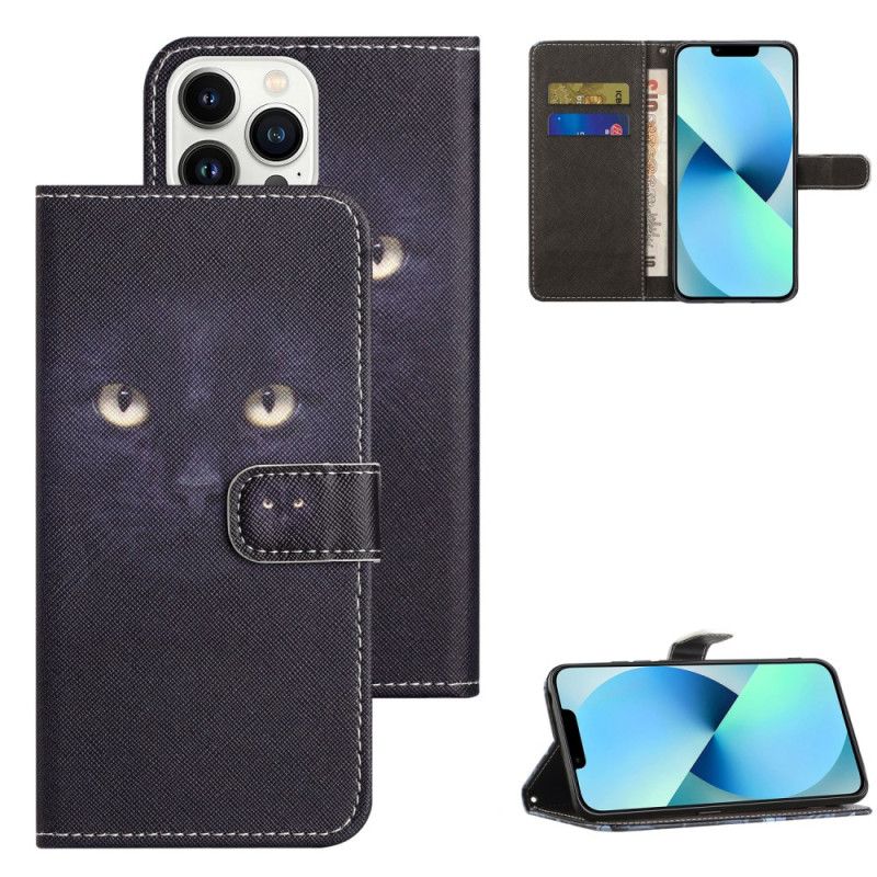 Kožený Kryt iPhone 16 Pro Max Strappy Cat Eyes