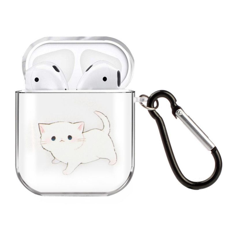 Kryt Airpods Čirý Silikon Řady Cat