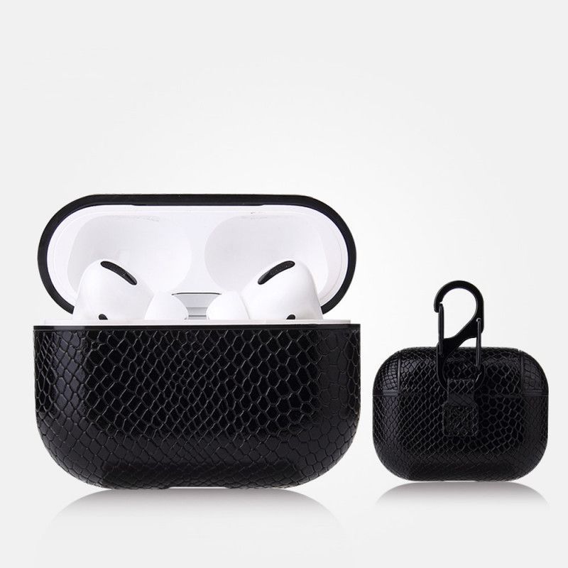 Kryt Airpods Pro Efekt Hadí Kůže S Karabinou