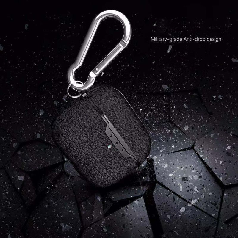 Kryt Airpods Pro Efekt Kůže Litchi S Karabinou