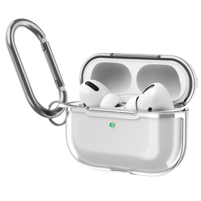 Kryt Airpods Pro Průhledné Kovové Provedení S Karabinou