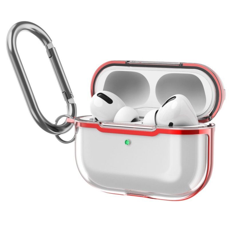 Kryt Airpods Pro Průhledné Kovové Provedení S Karabinou