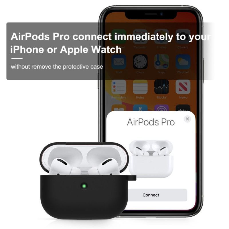 Kryt Airpods Pro Silikonový Nárazuvzdorný S Karabinou