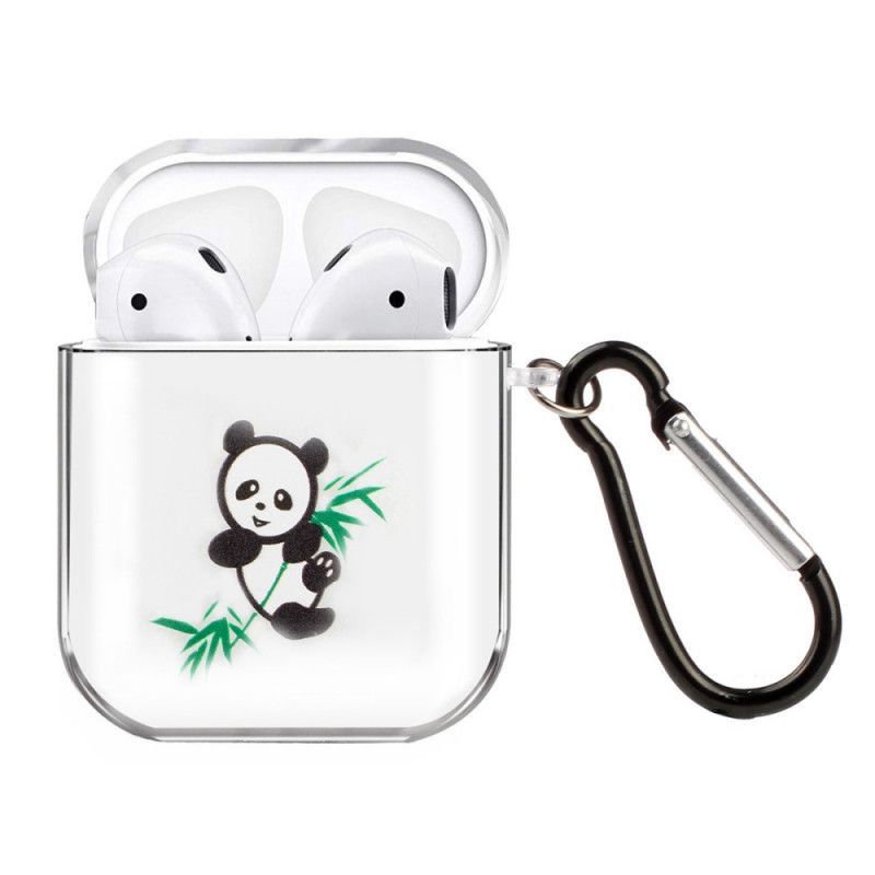 Kryt Airpods Průhledný Silikon Řady Panda