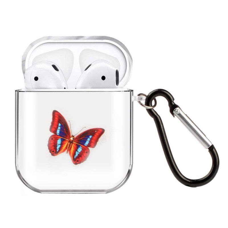 Kryt Airpods Průhledný Silikon Série Motýlů