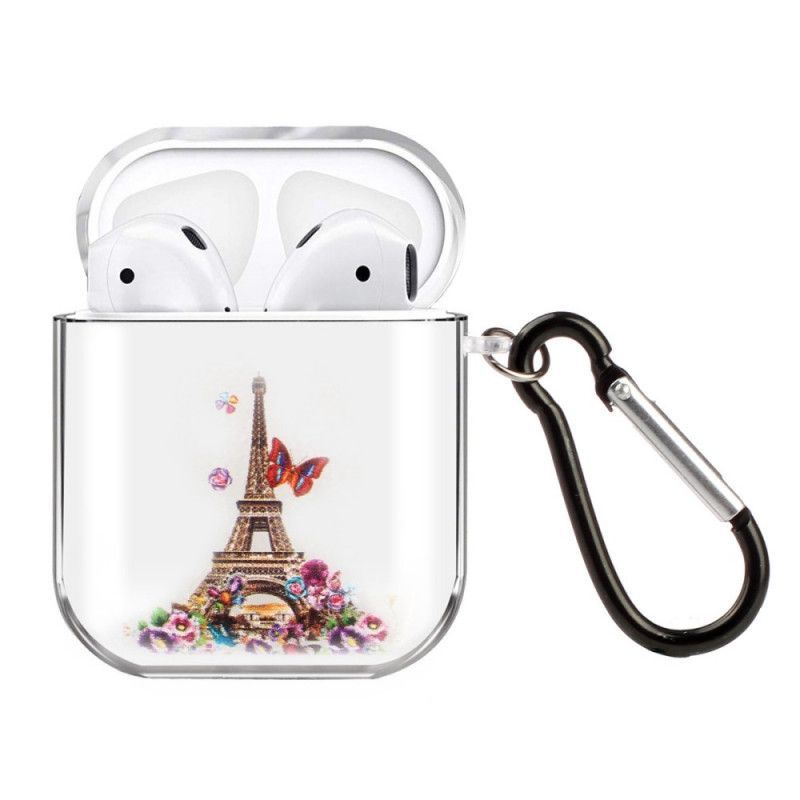 Kryt Airpods Průhledný Silikon Série Motýlů