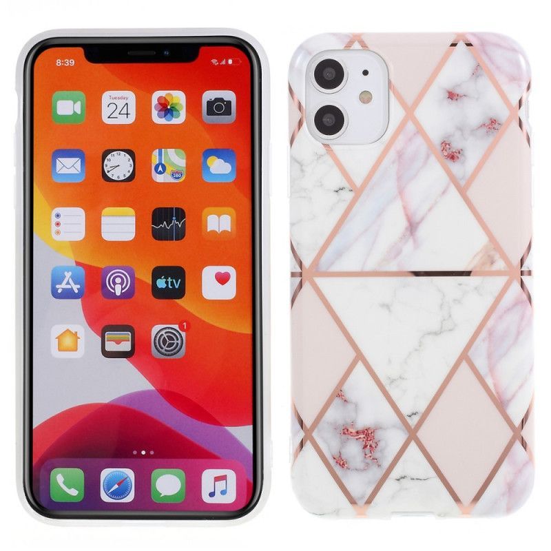 Kryt Iphone 11 Barevný Geometrický Mramor