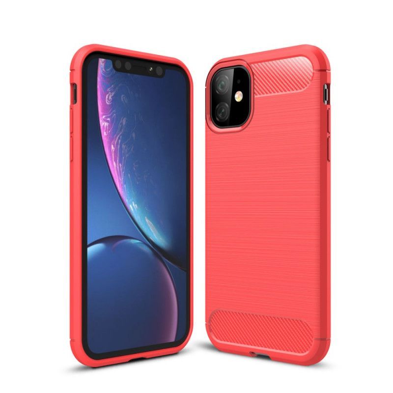 Kryt Iphone 11 Kartáčované Uhlíkové Vlákno