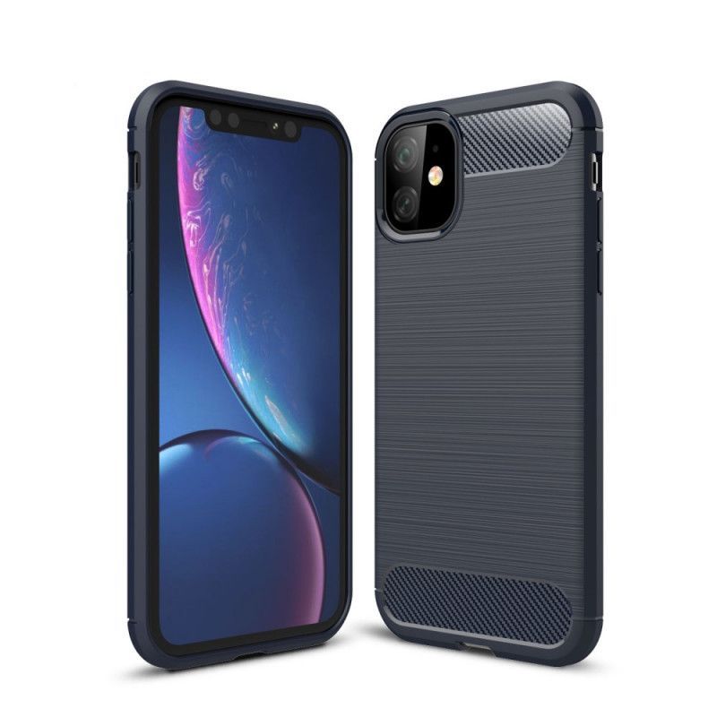 Kryt Iphone 11 Kartáčované Uhlíkové Vlákno