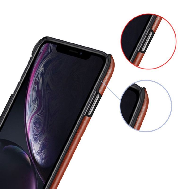 Kryt Iphone 11 Ksq Dvoubarevný Kožený Efekt