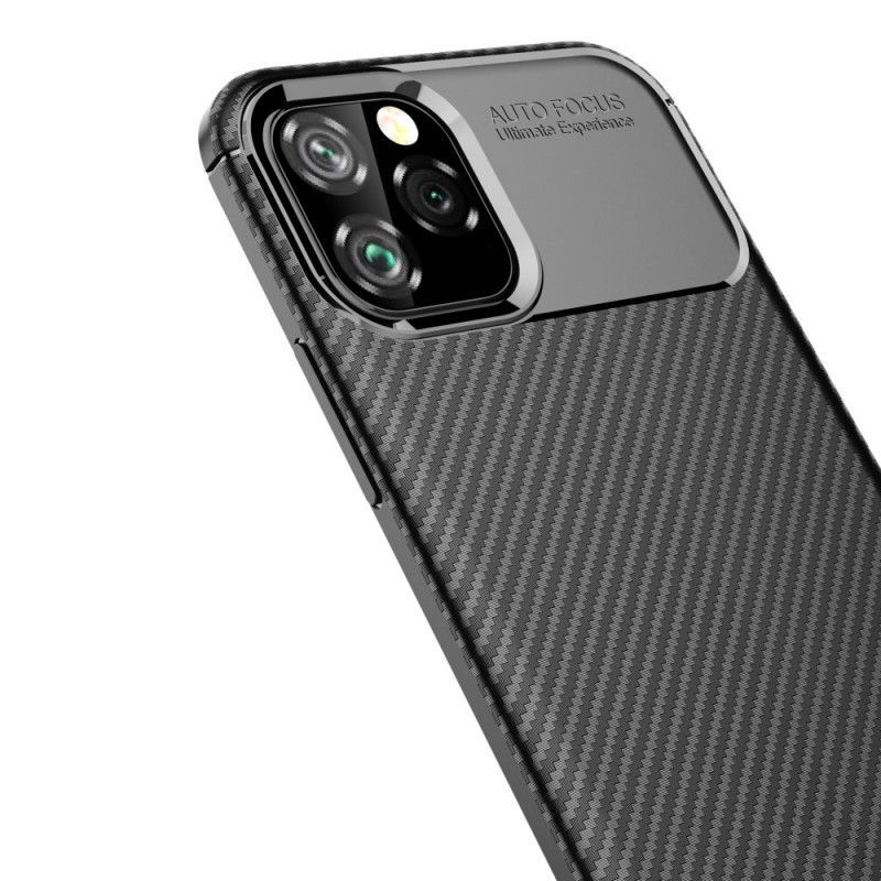 Kryt Iphone 11 Pro Flexibilní Textura Uhlíkových Vláken