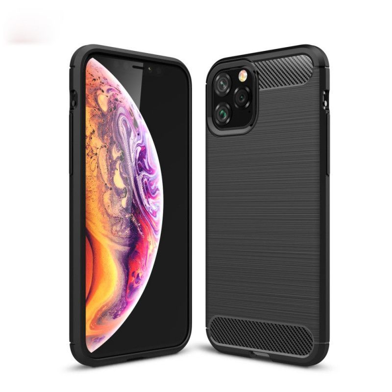 Kryt Iphone 11 Pro Kartáčované Uhlíkové Vlákno