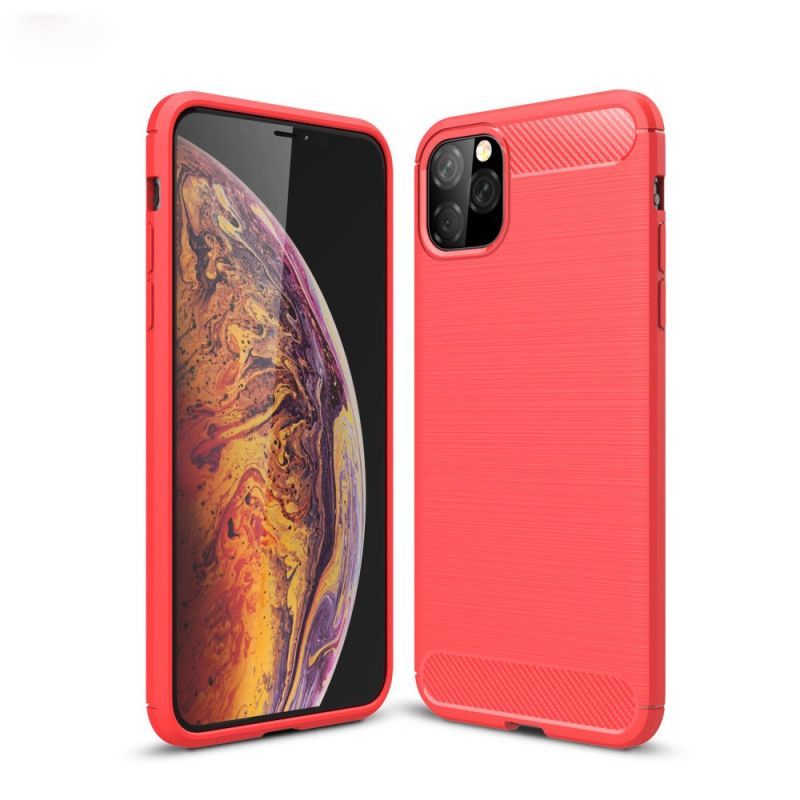 Kryt Iphone 11 Pro Max Kartáčované Uhlíkové Vlákno