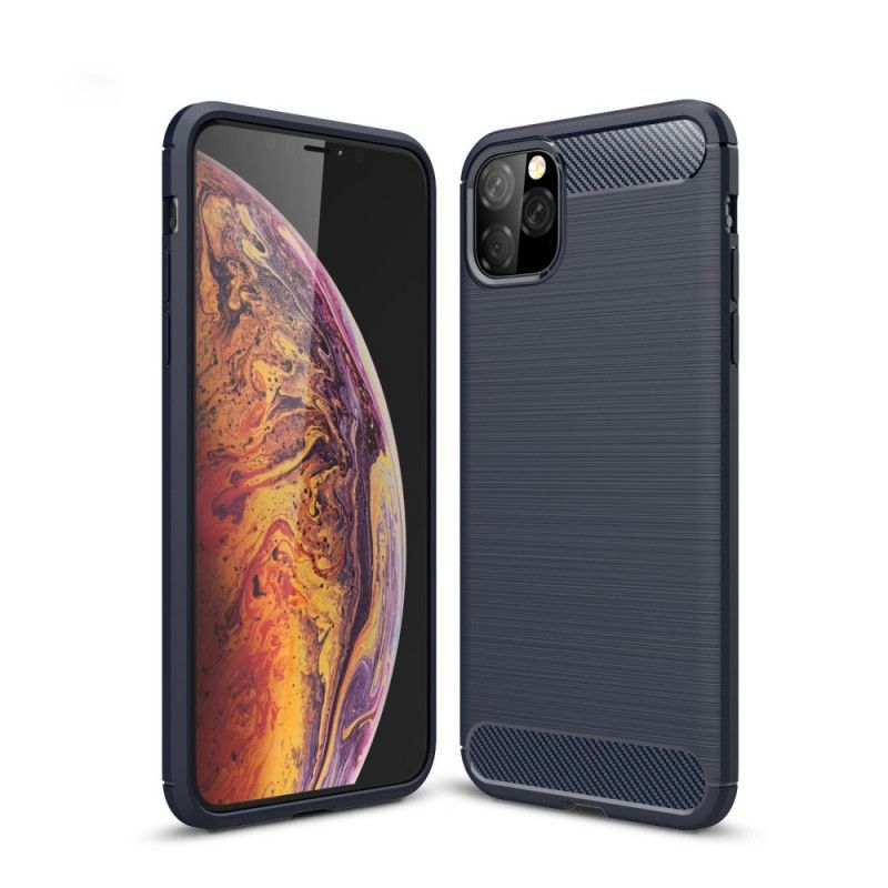 Kryt Iphone 11 Pro Max Kartáčované Uhlíkové Vlákno