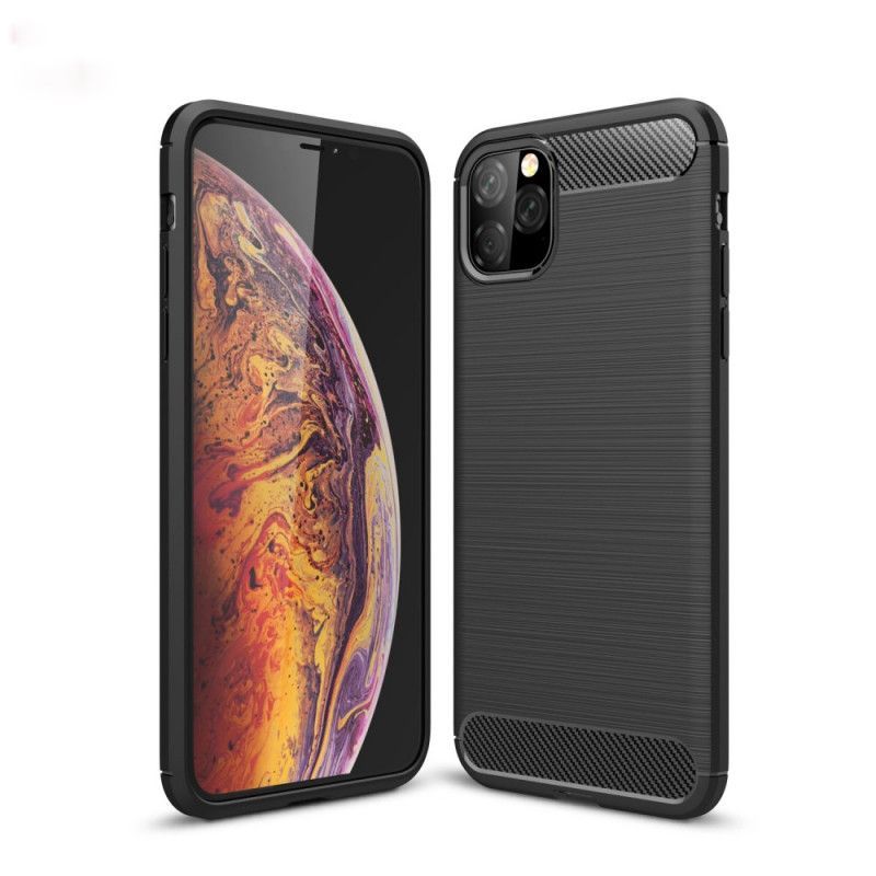 Kryt Iphone 11 Pro Max Kartáčované Uhlíkové Vlákno