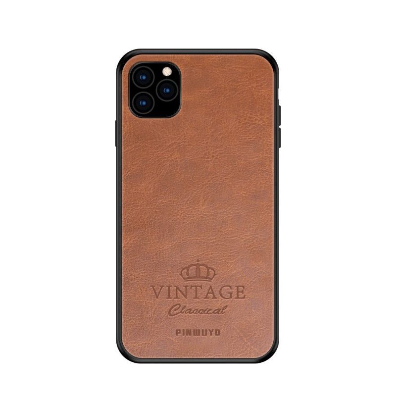 Kryt Iphone 11 Pro Pinwuyo Vintage Kožený Efekt