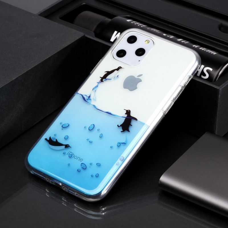 Kryt Iphone 11 Pro Průhledná Sada Tučňáků