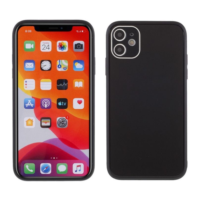 Kryt Iphone 11 Skleněná Záda A Silikonové Okraje