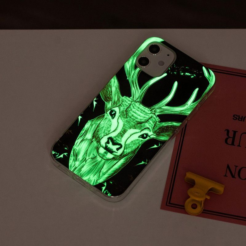 Kryt Iphone 12 Mini Fluorescentní Majestátní Jelen