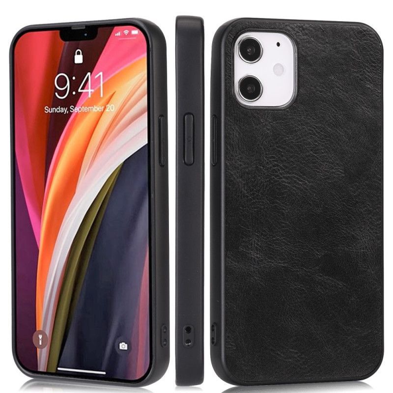 Kryt Iphone 12 / 12 Pro Elegantní Kožený Efekt