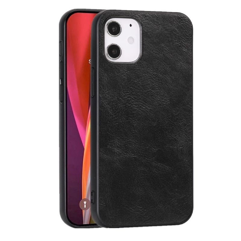 Kryt Iphone 12 / 12 Pro Elegantní Kožený Efekt