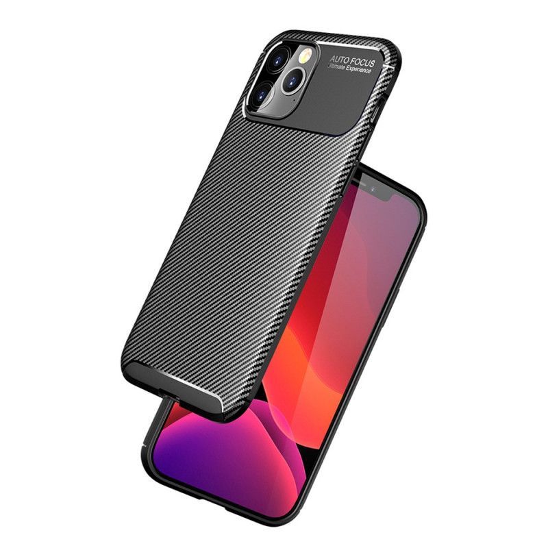 Kryt Iphone 12 Pro Max Flexibilní Textura Uhlíkových Vláken