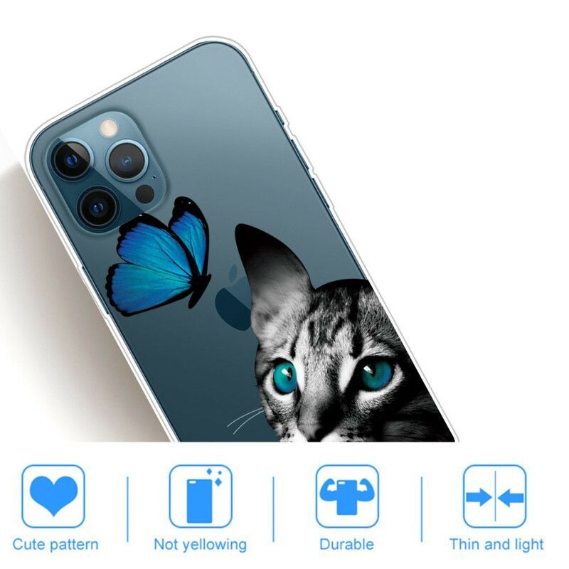 Kryt Iphone 13 Pro Max Kočka A Motýl