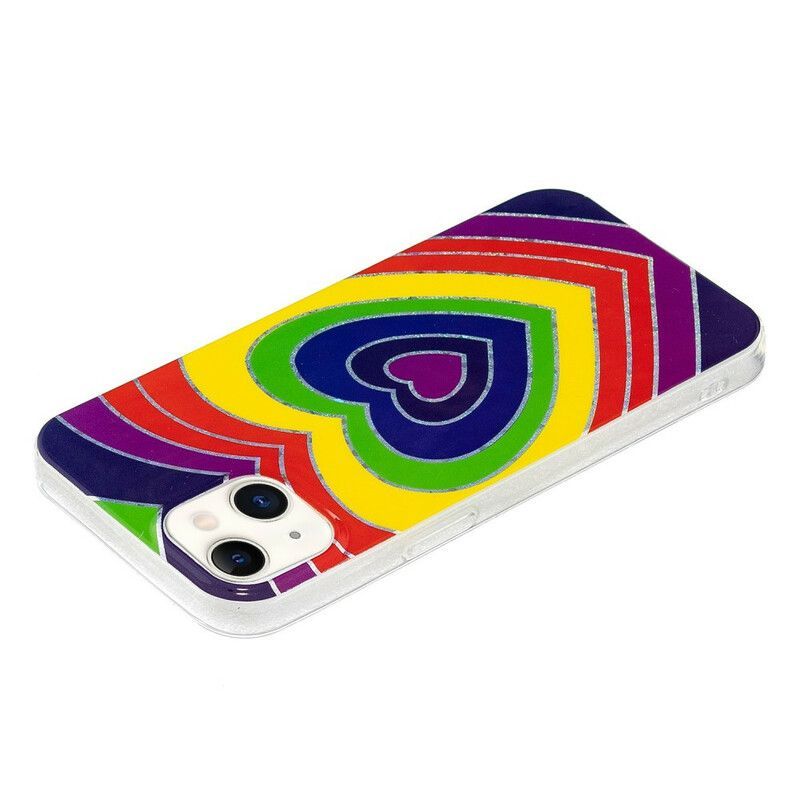 Kryt Iphone 13 Psychedelické Srdce