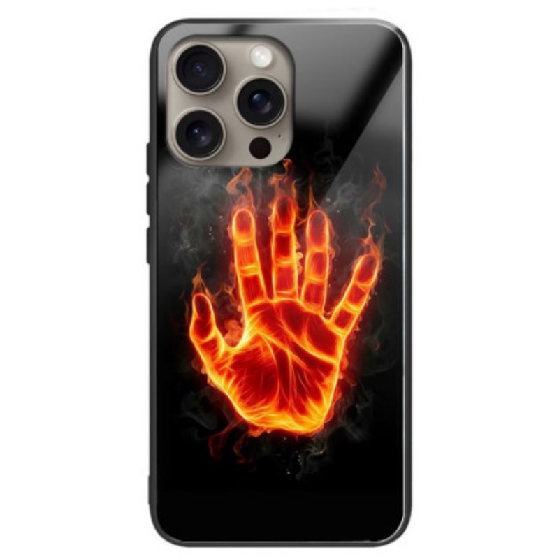 Kryt iPhone 16 Pro Max Tvrzené Sklo Fire Palm