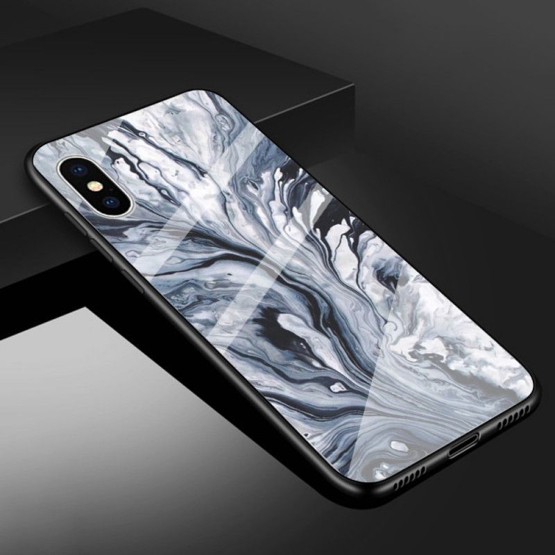 Kryt Iphone X /  XS Mramorové Tvrzené Sklo