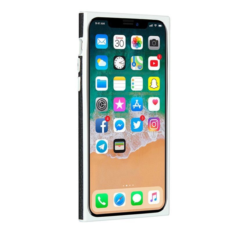 Kryt Iphone X /  XS Pouzdro Na Karty Z Pravé Liči Se Šňůrkou