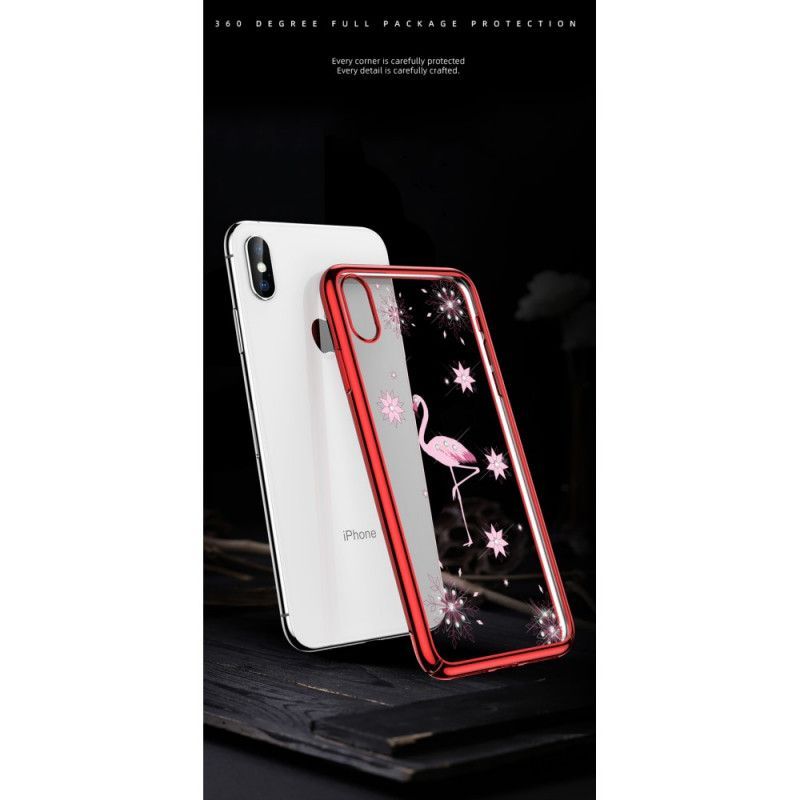 Kryt Iphone X /  XS Sulada Flamingo Diamanty