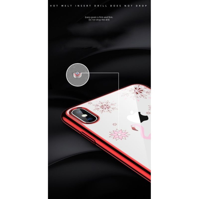 Kryt Iphone X /  XS Sulada Flamingo Diamanty