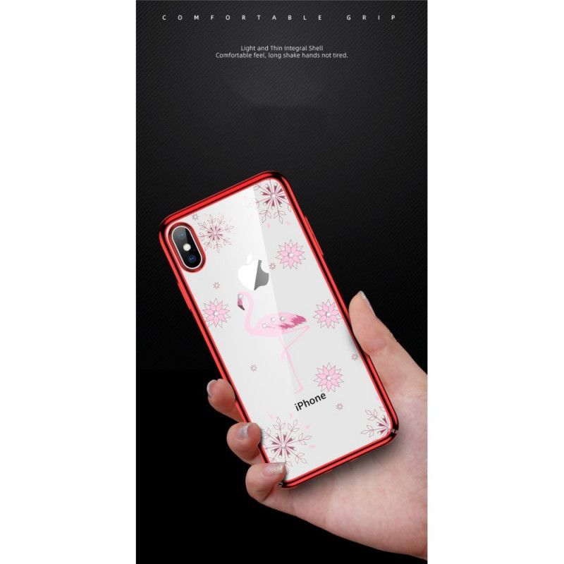 Kryt Iphone X /  XS Sulada Flamingo Diamanty