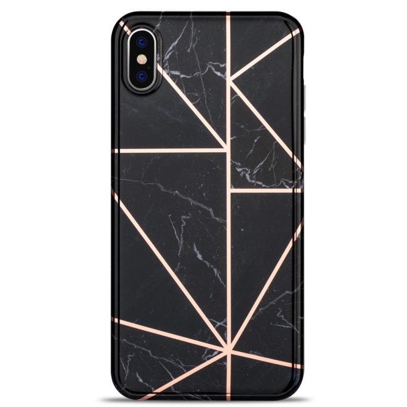 Kryt Iphone X /  XS Třpytivý Geometrický Mramor