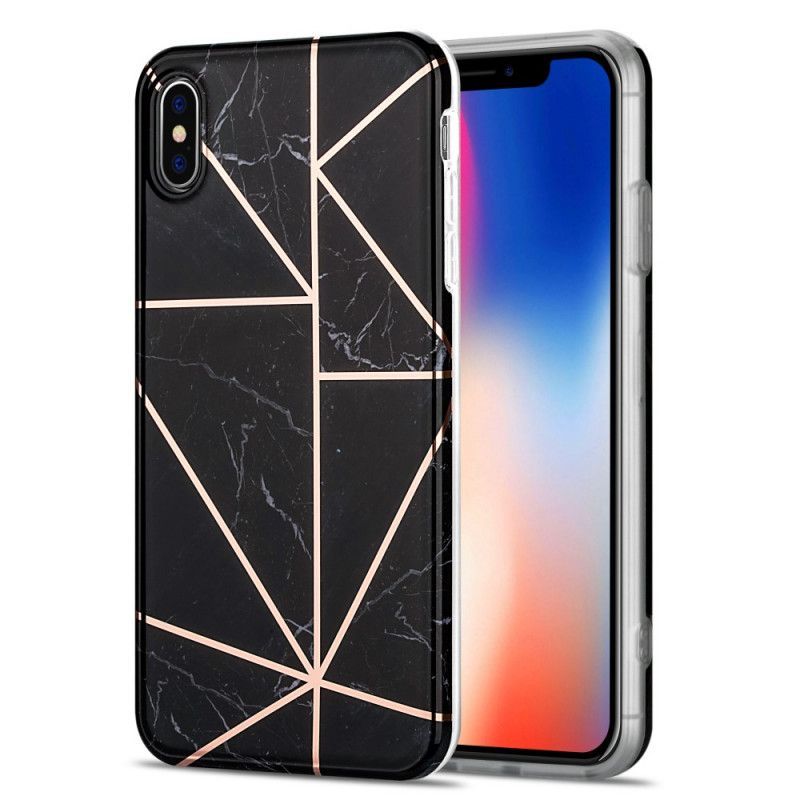 Kryt Iphone X /  XS Třpytivý Geometrický Mramor