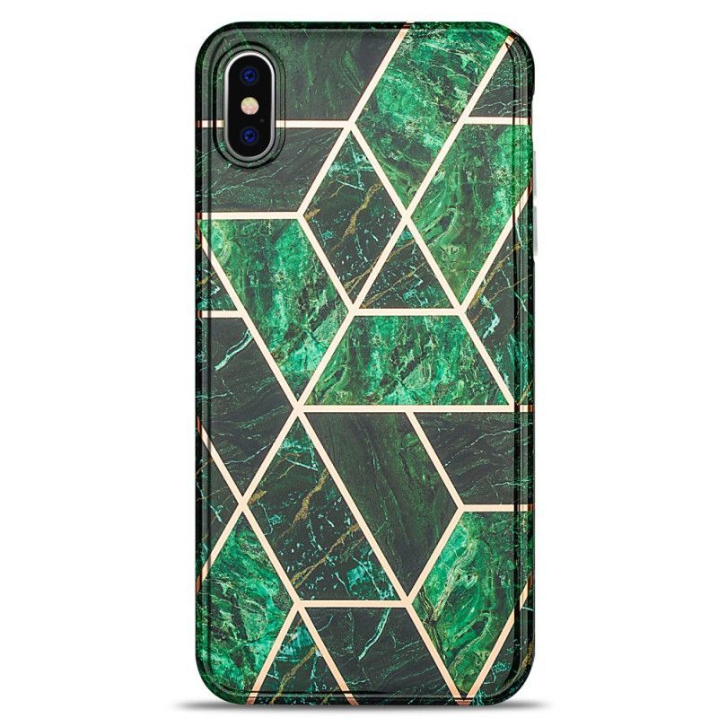 Kryt Iphone X /  XS Třpytivý Geometrický Mramor