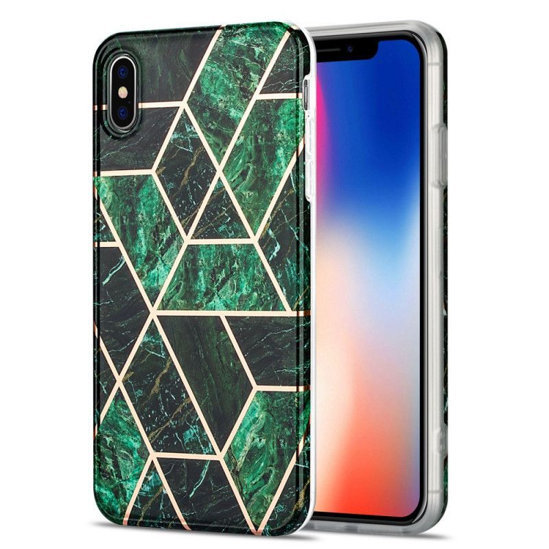 Kryt Iphone X /  XS Třpytivý Geometrický Mramor