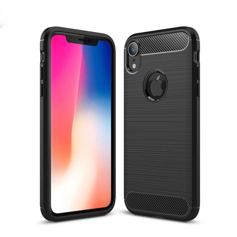 Kryt Iphone Xr Kartáčované Uhlíkové Vlákno