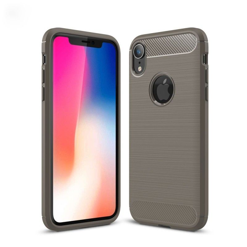 Kryt Iphone Xr Kartáčované Uhlíkové Vlákno