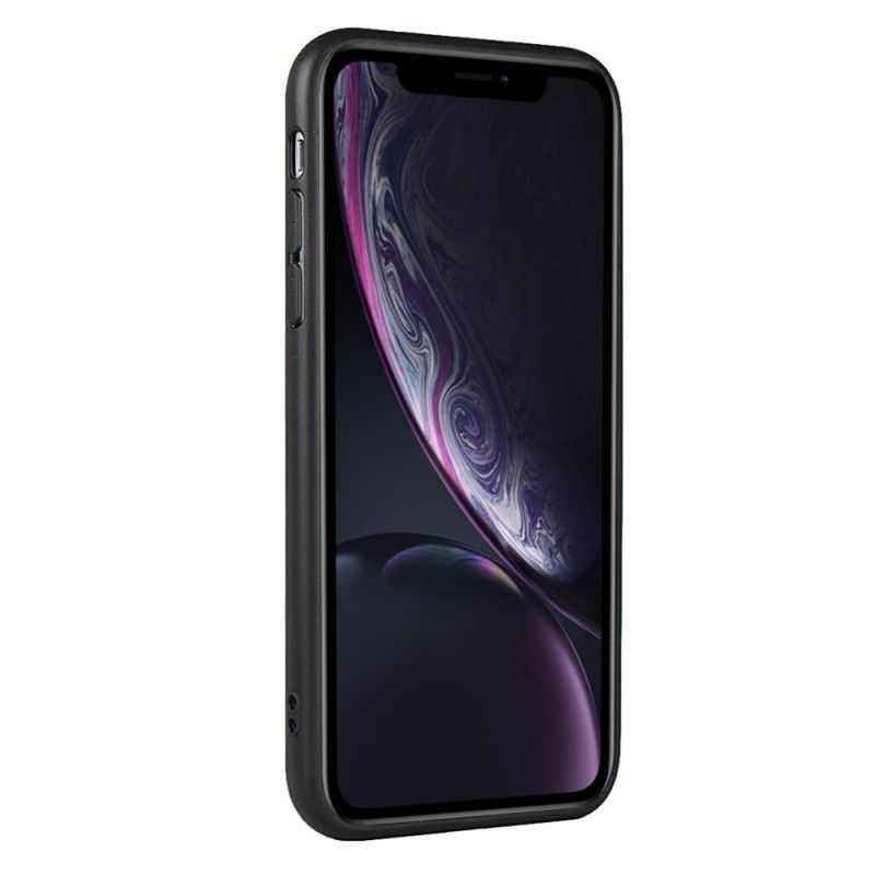 Kryt Iphone Xr Monochromatický Dvojitý Držák Karet