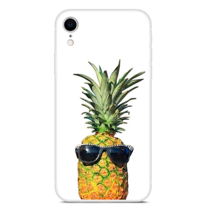 Kryt Iphone Xr Průhledný Ananas Se Skleničkami