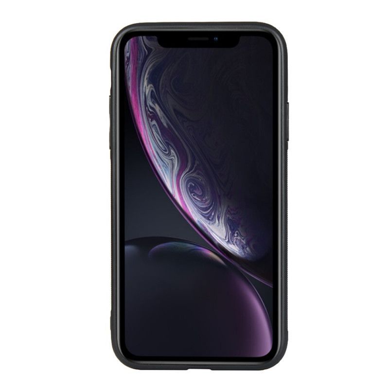 Kryt Iphone Xr Řemínek Z Pravé Kůže A Držák Na Karty