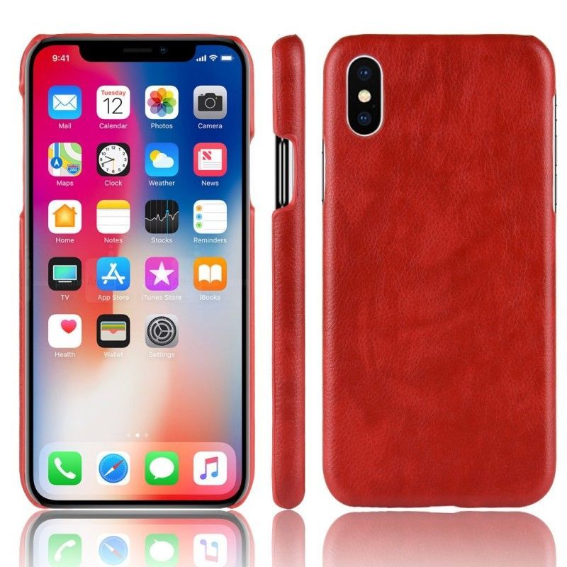 Kryt Iphone  XS Max Efekt Kůže Litchi