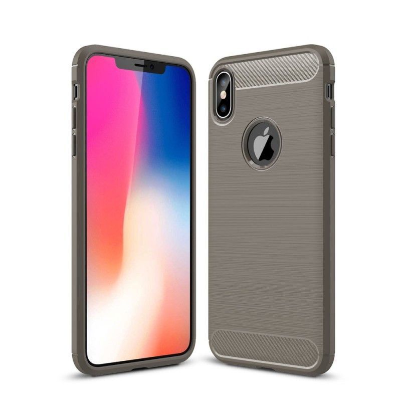 Kryt Iphone  XS Max Kartáčované Uhlíkové Vlákno