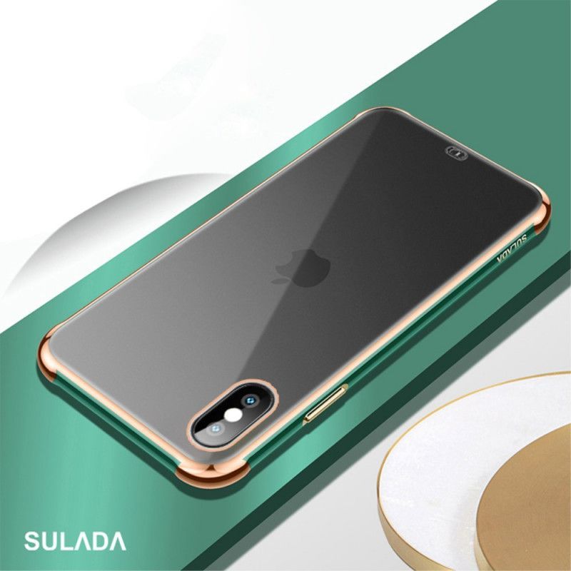 Kryt Iphone  XS Max Transparentní Sulada A Kovový Efekt