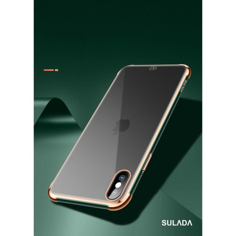 Kryt Iphone  XS Max Transparentní Sulada A Kovový Efekt