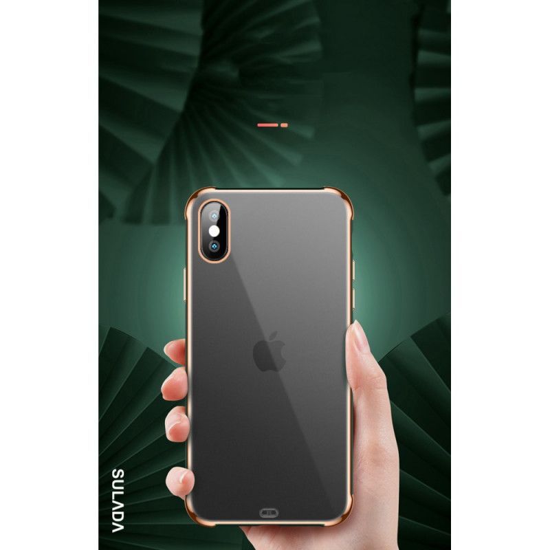 Kryt Iphone  XS Max Transparentní Sulada A Kovový Efekt